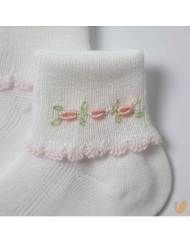 ROSELLINE hand-embroidered socks