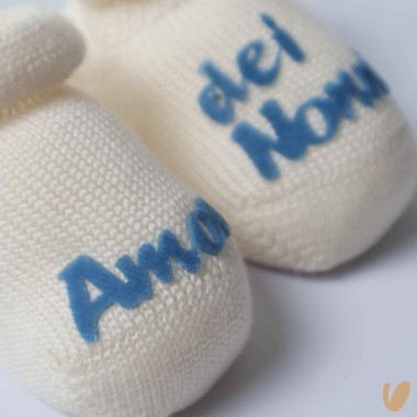 Scarpine lana amore dei nonni Babbucce 0/3 mesi