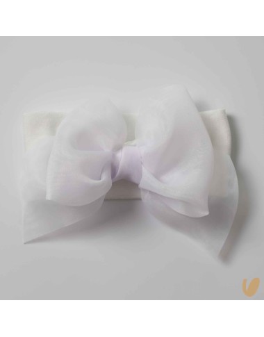 Wire band with chiffon bow