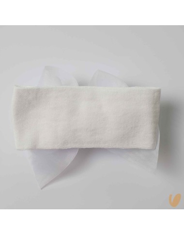 Wire band with chiffon bow