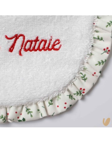 Bavetta Buon Natale agrifoglio Mussole e Bavette