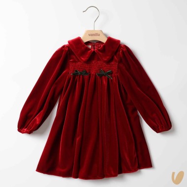 Abito velour nido d'ape Bimba