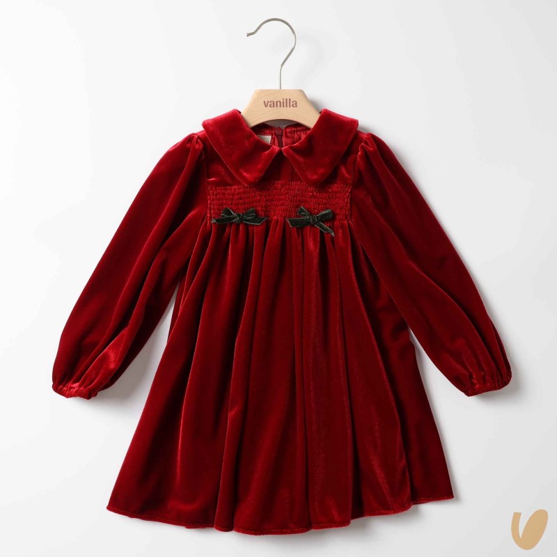 Abito velour nido d'ape Bimba