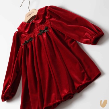 Abito velour nido d'ape Bimba