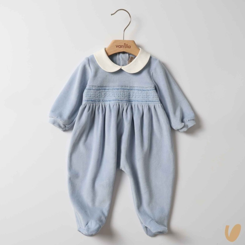 Tutina in cinglia punto smock Tutina