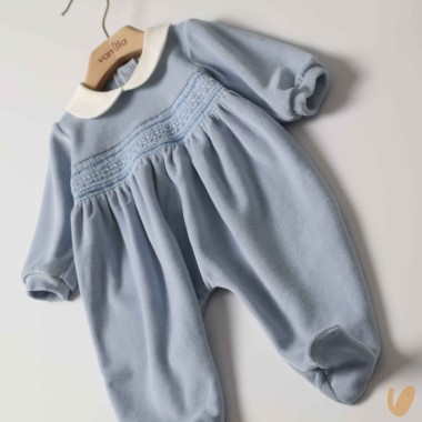 Tutina in cinglia punto smock Tutina