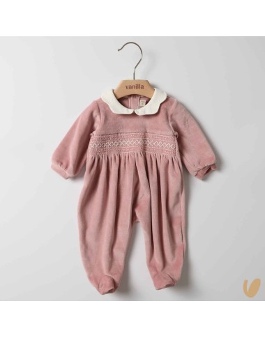 Tutina in cinglia punto smock Tutina