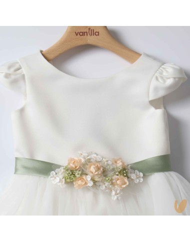 Petal sleeve ceremony dress