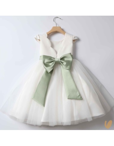 Petal sleeve ceremony dress