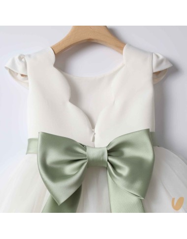 Petal sleeve ceremony dress