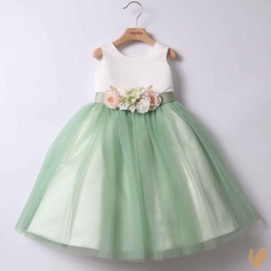 Abito cerimonia gonna tulle Damina