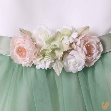 Abito cerimonia gonna tulle Damina