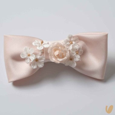 Fermaglio fiocco con fiori Mollette e Fermagli