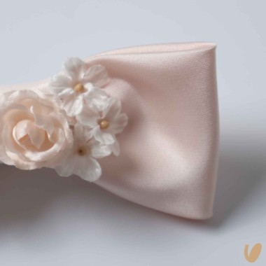 Fermaglio fiocco con fiori Mollette e Fermagli