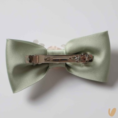 Fermaglio fiocco con fiori Mollette e Fermagli