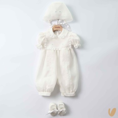 Completo battesimo in pura seta Battesimo