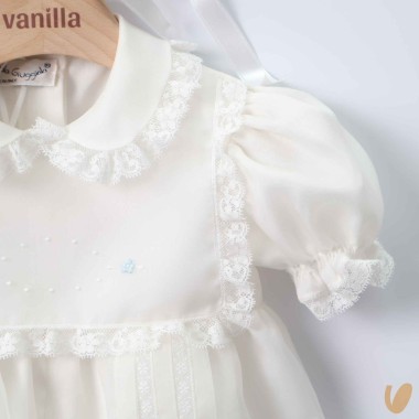 Completo battesimo in pura seta Battesimo