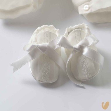 Completo battesimo in pura seta Battesimo