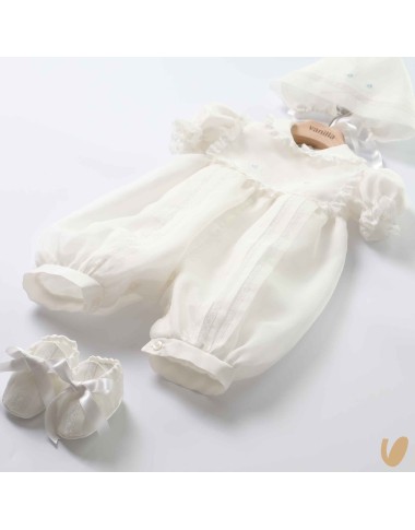 Completo battesimo in pura seta Battesimo