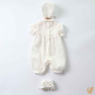 Completo battesimo in pura seta Battesimo