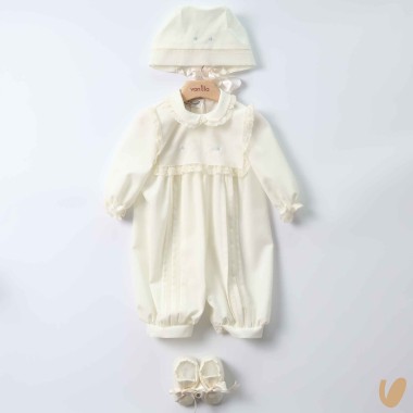 Completo battesimo in pura lana svizzera Battesimo