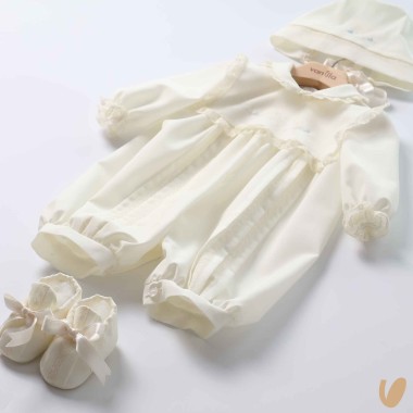 Completo battesimo in pura lana svizzera Battesimo