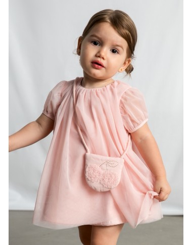Tulle dress with handbag