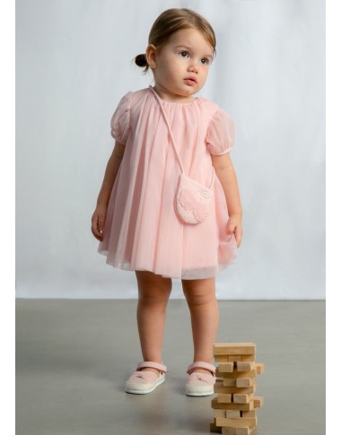 Tulle dress with handbag