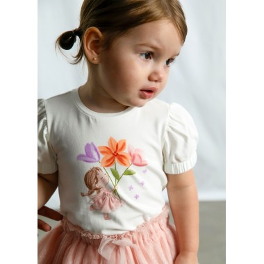 Shirt ballerina fiori T-Shirt e Salopette