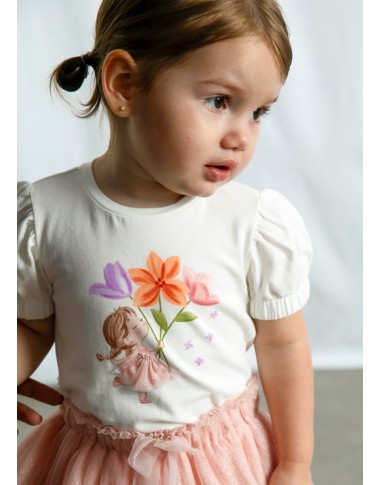 Shirt ballerina fiori T-Shirt e Salopette