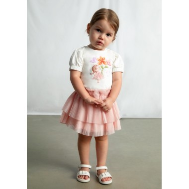 Shirt ballerina fiori T-Shirt e Salopette