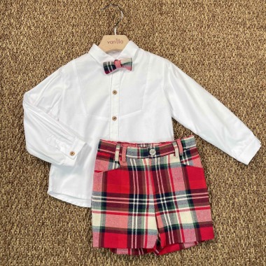 Set camicia bermuda e papillon Completo