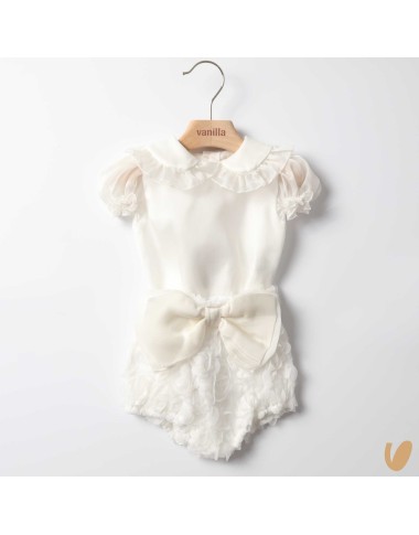 Camicia seta e culotte fiocco Completo e Pagliaccetto