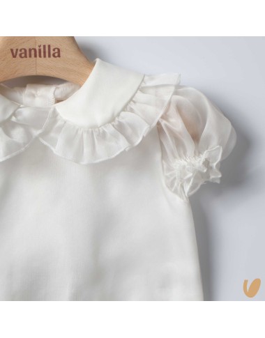 Silk shirt and bow culotte