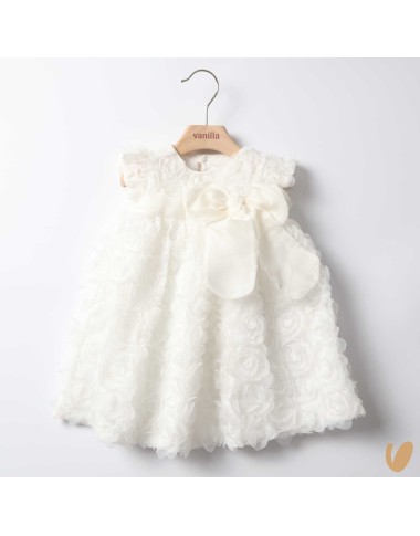 Abito fiori 3D fiocco seta Abito e Tute