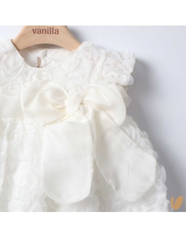 3D flower dress silk flake