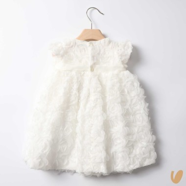 Abito fiori 3D fiocco seta Abito e Tute