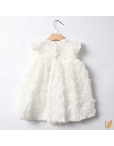 3D flower dress silk flake