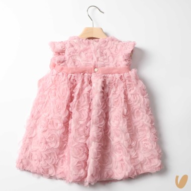 Abito fiori 3D fiocco seta Abito e Tute