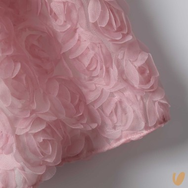 Abito fiori 3D fiocco seta Abito e Tuta