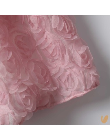 3D flower dress silk flake