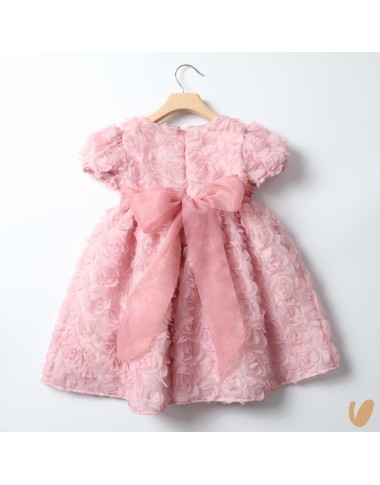 Abito fiori 3D fiocco seta Abito e Tuta