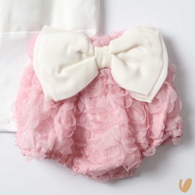 Camicia seta e culotte fiocco Completo e Pagliaccetto