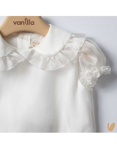 Silk shirt and bow culotte