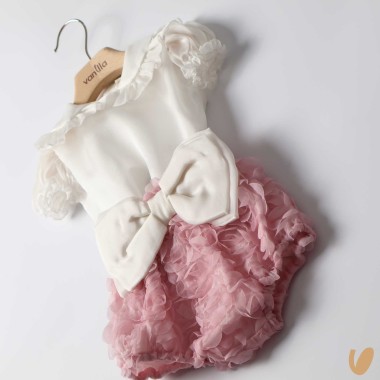 Camicia seta e culotte fiocco Completo e Pagliaccetto