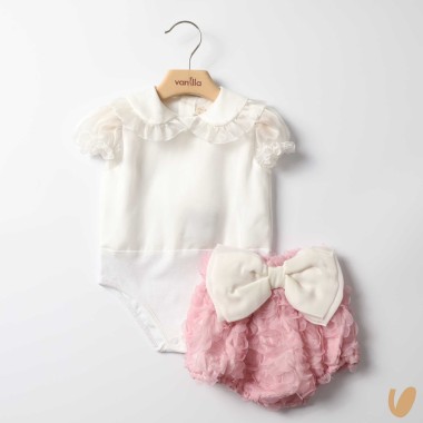 Camicia seta e culotte fiocco Completo e Pagliaccetto