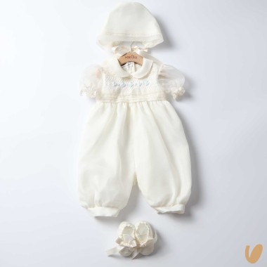 Completo battesimo in seta Battesimo