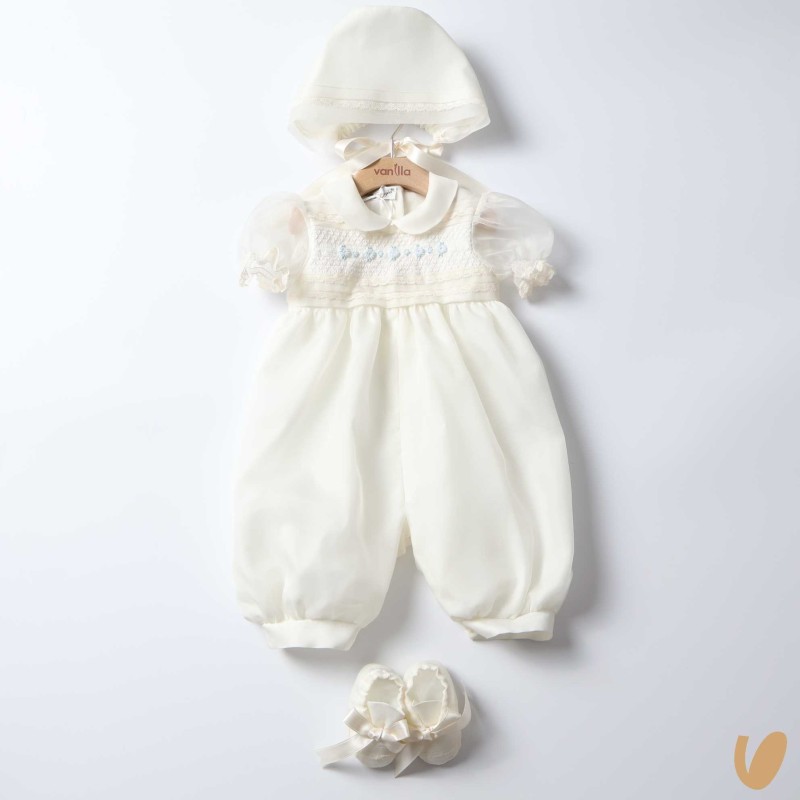 Completo battesimo in seta Battesimo