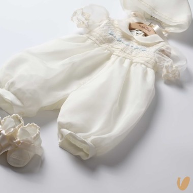 Completo battesimo in seta Battesimo