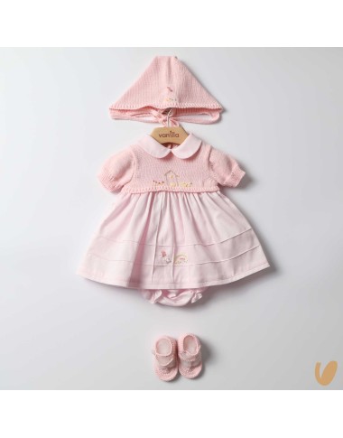 Completo nascita in filo e piquè di cotone Set Nascita e Uscita Clinica